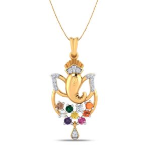 Navrangi Ganesh pendant