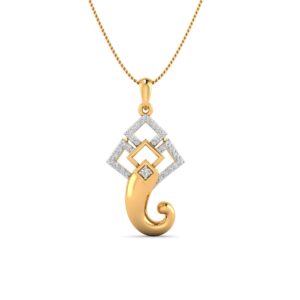 Lambodar Ganesh diamond pendant