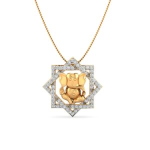 Avighna Ganesh diamond pendant