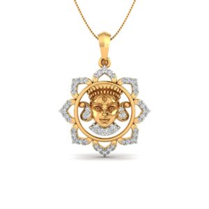 Lakshmi Kamal diamond pendant