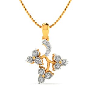 Gleaming Triads diamond pendant