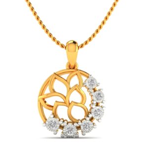 Glittering bouquet diamond pendant