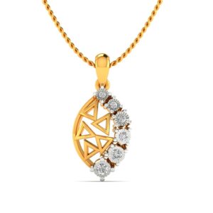 Intricate Iris diamond pendant