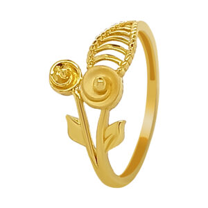 Elegant Dandelion Gold Ring